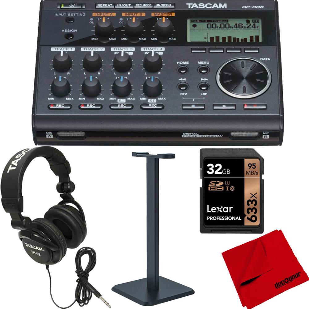 Tascam Pocketstudio 6 Track Digital Recorder Built In Microphone +