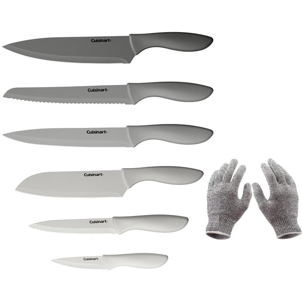Cuisinart Advantage 12Pc Gray Knife Set (2-Pack) +Safety Gloves +