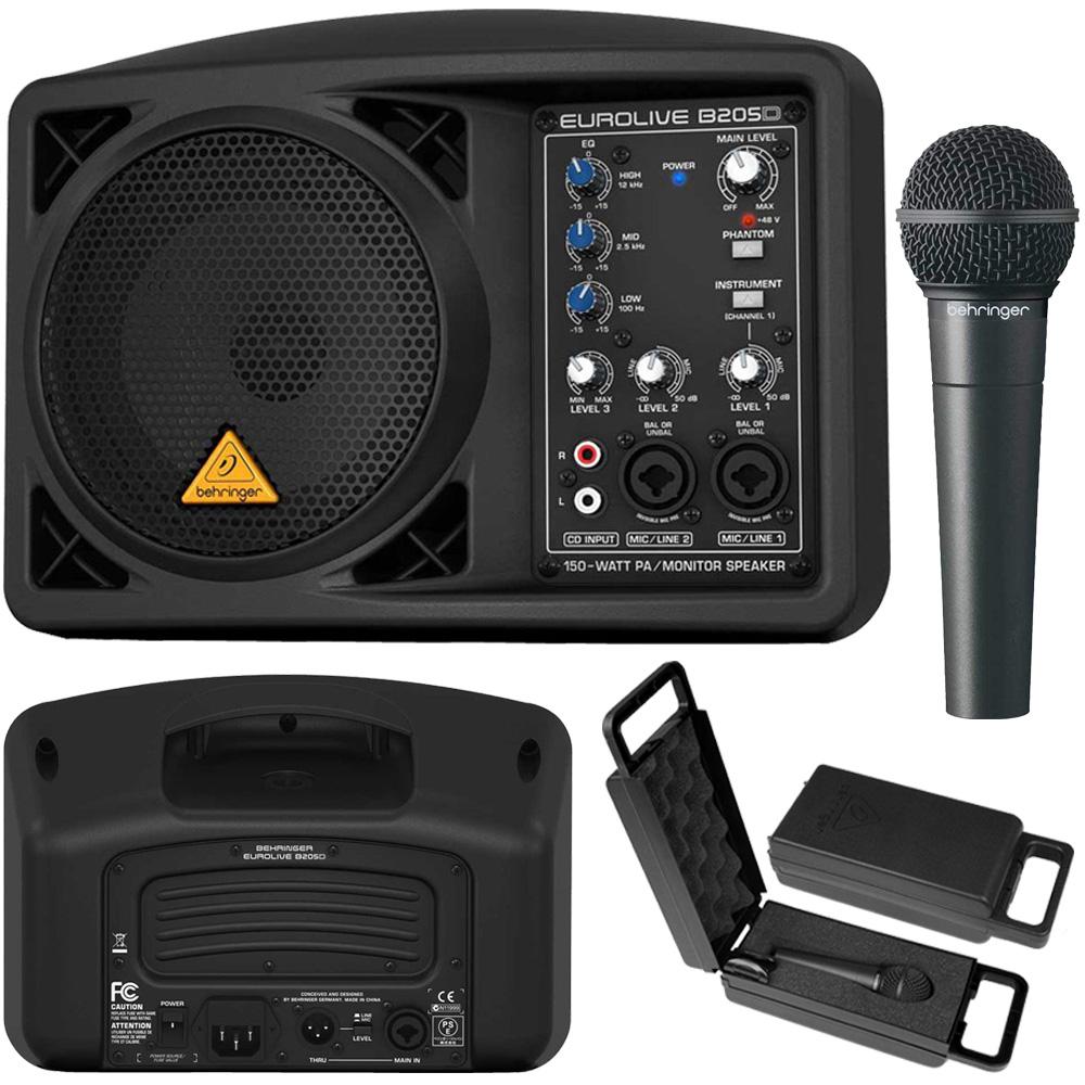 Behringer EUROLIVE B205D 150W PA/Monitor Speaker System and XM8500