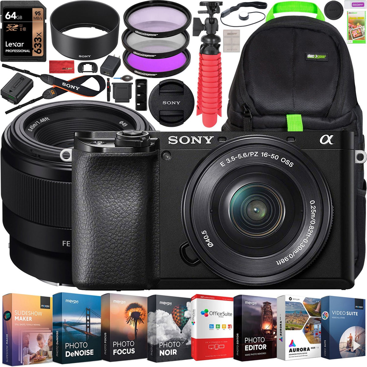 Sony a6100 Mirrorless Camera 2 Lens Kit 16-50mm + FE 50mm F1.8