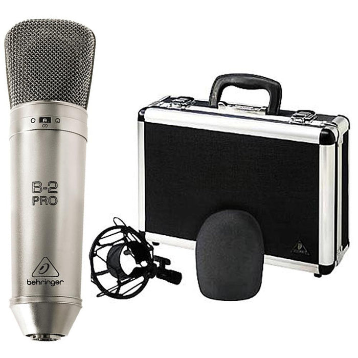 Behringer B-2 Pro Dual-Diaphragm Multi-Pattern Condenser Microphone w/ Deco  Gear Earbuds