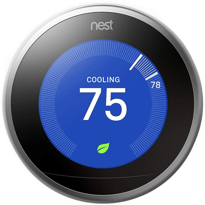 Google Nest 3rd Generation Learning Thermostat (Stainless Steel) T3007ES