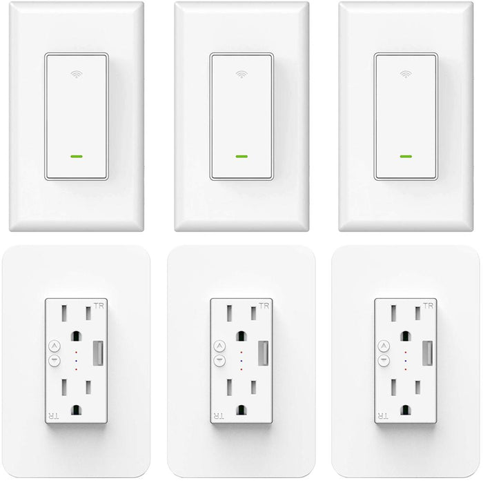 Wifi Smart Light Wall Switch Socket Outlet