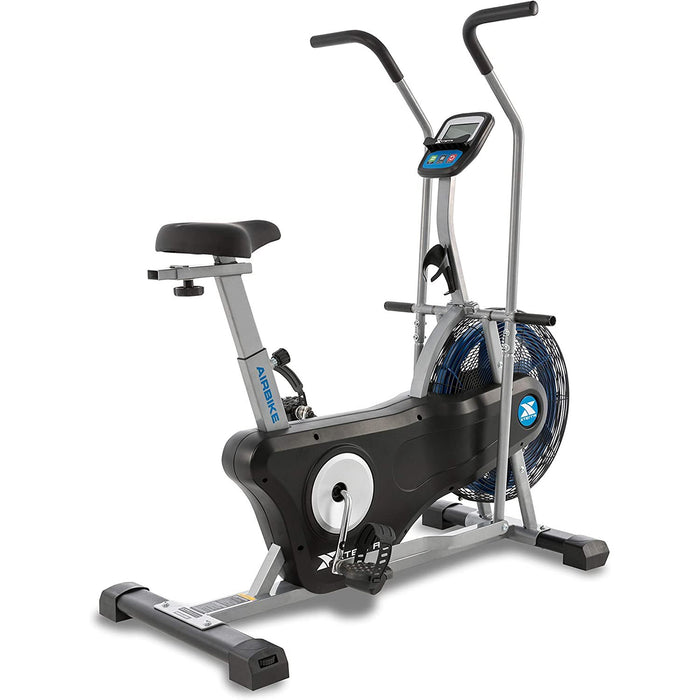 XTERRA Fitness AIR350 Airbike Exercise Bike (White) with Flywheel and Large LCD