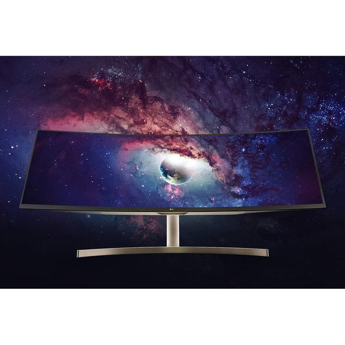 LG 49" 32:9 UltraWide Dual QHD HDR10 IPS Curved LED Monitor + Mouse Pad Bundle