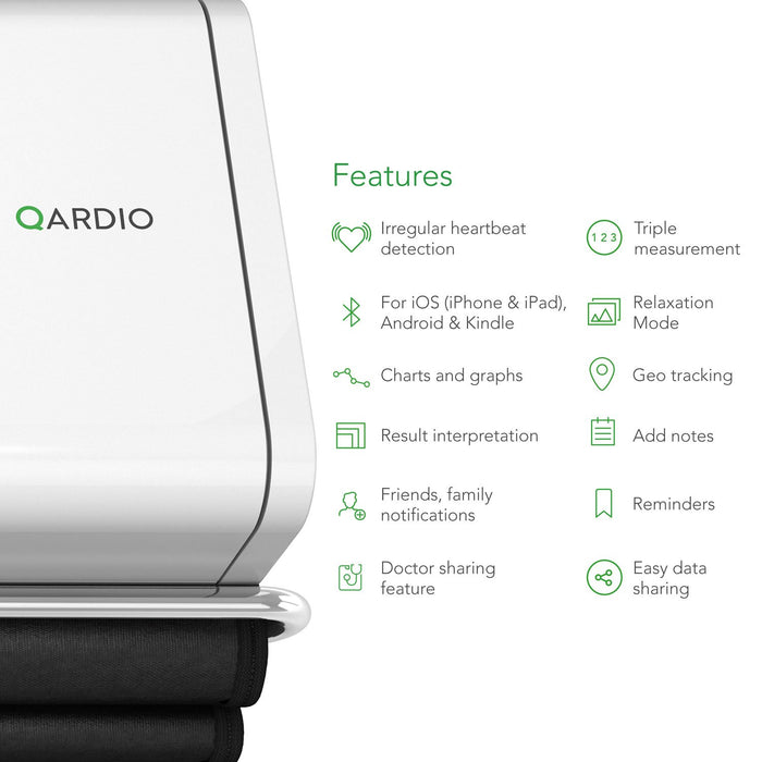 Qardio Wireless Smart Blood Pressure Monitor Arctic White