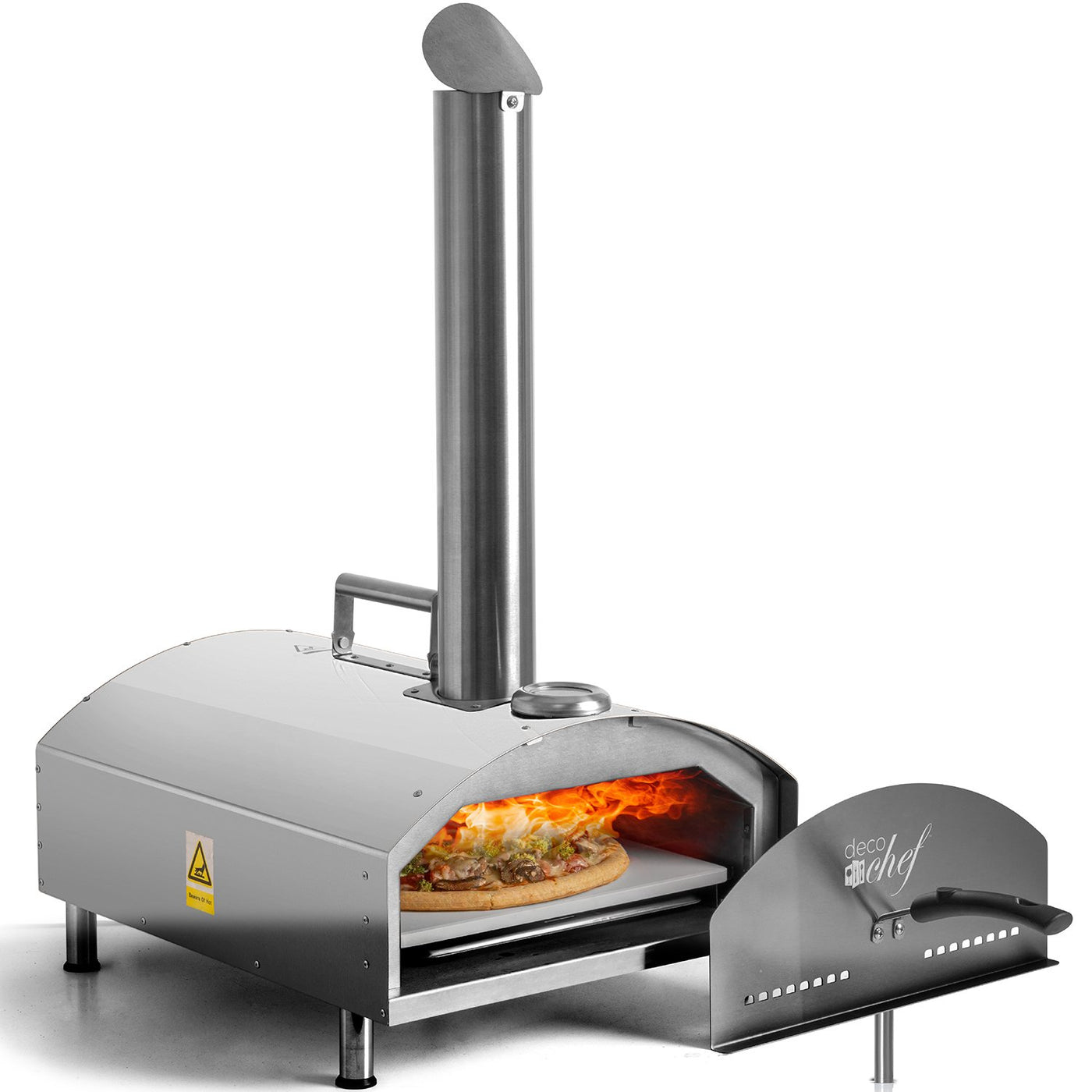 Deco Chef Portable Outdoor Pizza Oven with 2-in-1 Pellet Pizza & Grill