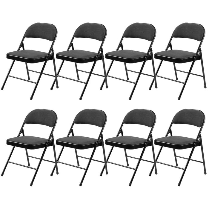 Commercialine 900 Series Fabric Padded Folding Chair, Star Trail Black - 4 Pack