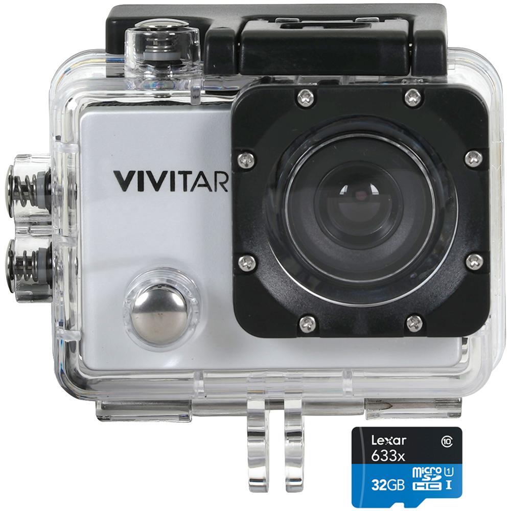 Vivitar HD Action Waterproof Camera / Camcorder Silver with 32GB