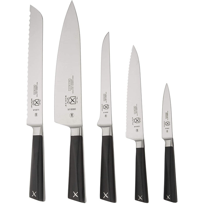 Mercer Culinary M19100 ZüM® 6-Piece Stainless Steel and Glass Knife Block  Set