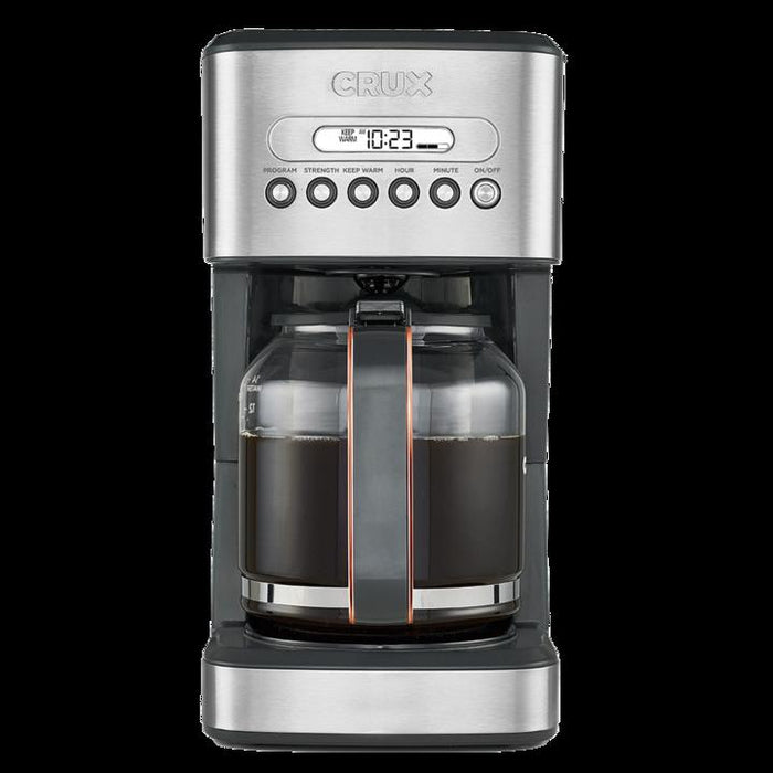 CRUX Artisan Series 14-Cup Programmable Coffee Maker in Stainless