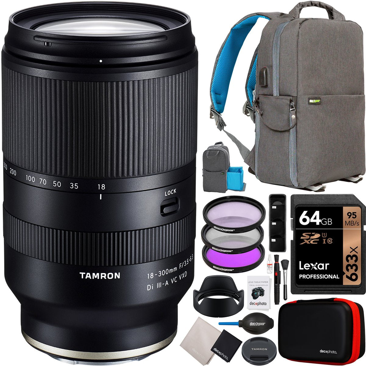 Tamron 18-300mm F3.5-6.3 Di III-A VC VXD Lens for Sony E-Mount APS