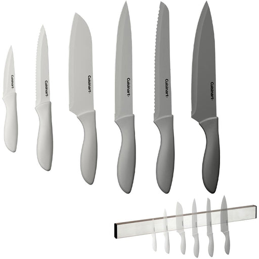 Cuisinart Advantage 12-Piece Gray Knife Set and Guards Bundle with Magnetic Knife Mount