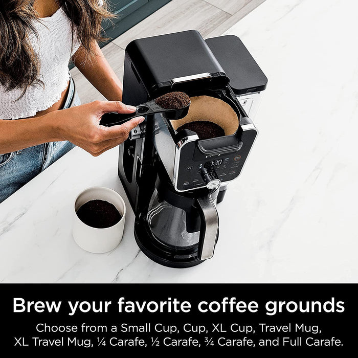 Ninja DualBrew Coffee Maker cfp201, Single Serve, Pod, 12cup, No Water  Reservoir