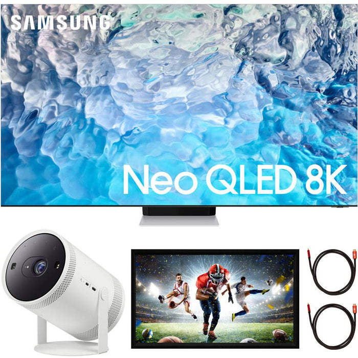 Samsung 65" Neo QLED 8K Smart TV (2022) Bundle with The Freestyle Projector