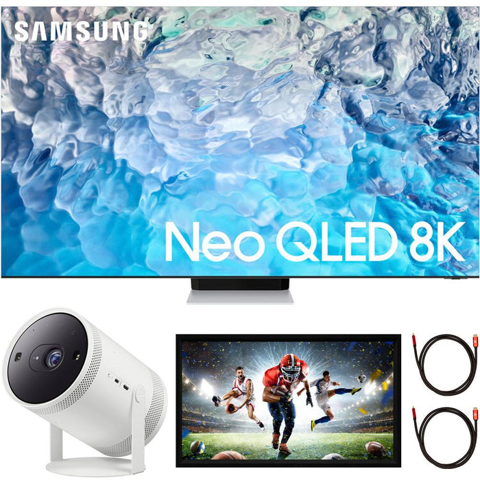 Samsung 85 Inch Neo QLED 8K Smart TV (2022) Bundle with The Freestyle Projector