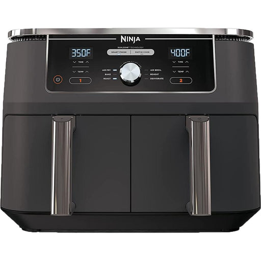  Ninja AD350CO Foodi 10 Quart 6-in-1 DualZone XL 2-Basket Air  Fryer with 2 Independent Frying Baskets, Match Cook & Smart Finish to  Roast, Broil, Dehydrate for Quick, Easy Family-Sized Meals, Grey (