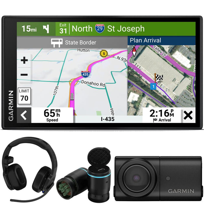 Garmin dezl OTR710 7" GPS Truck Navigator + dezl 200 Headset Exclusive Bundle