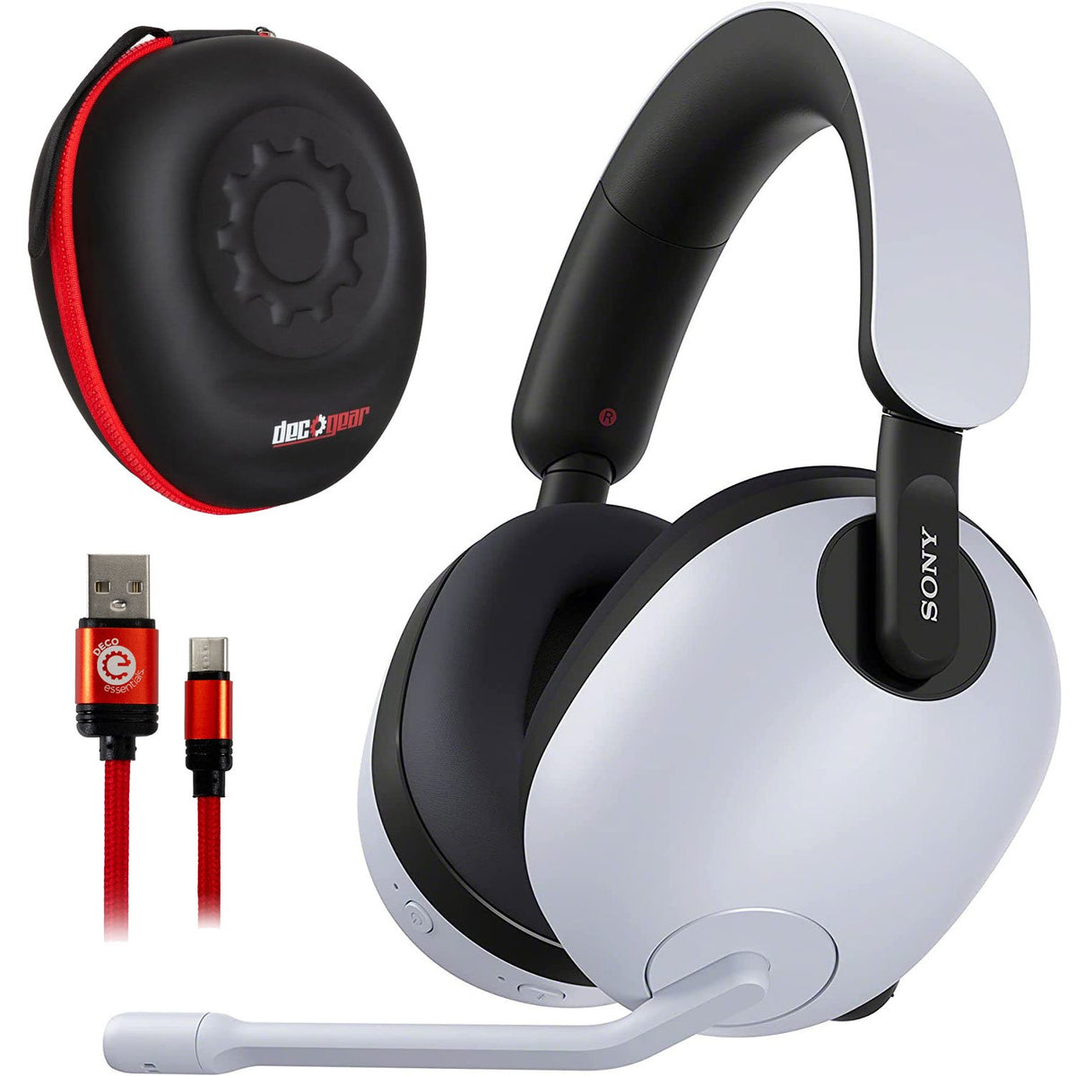 Sony INZONE H7 Wireless Gaming Headset, White - WHG700/W Bundle