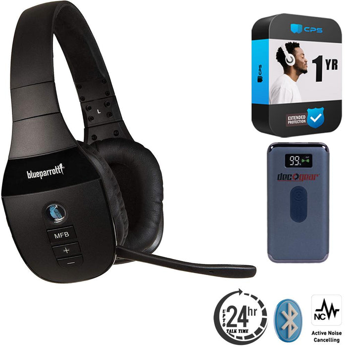 BlueParrott S450-XT Wireless Bluetooth Stereo Headset + Power Bank + Protection Pack