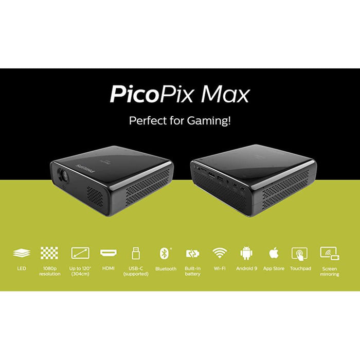 Pico Projecteur Full HD 1080p - Philips PicoPix Max - Vidéo