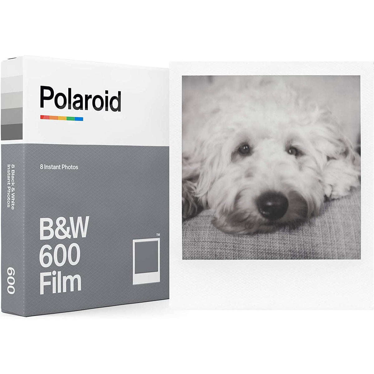 vintage black and white polaroid camera