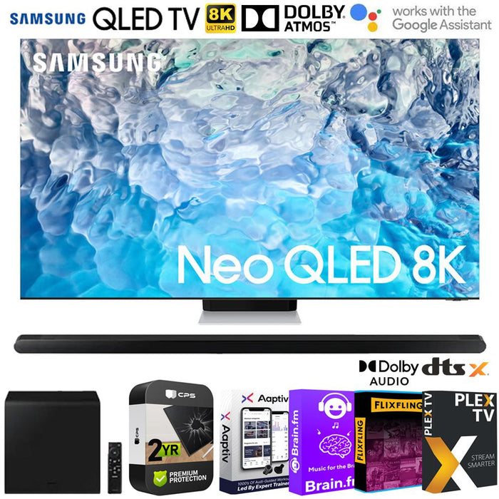 Samsung QN85QN900B 85" Neo QLED 8K Smart TV w/ Soundbar + Warranty Bundle