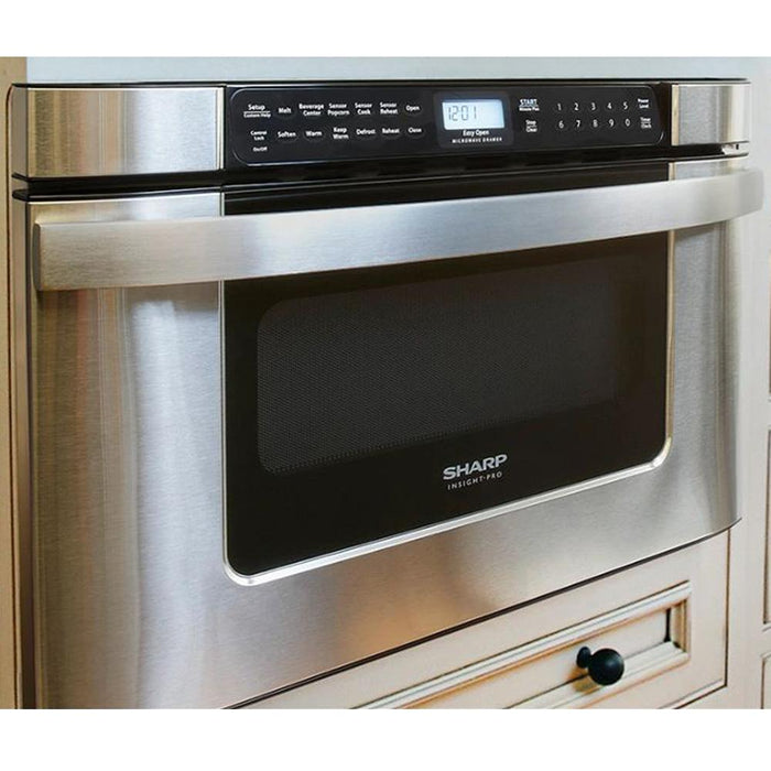 Sharp 24" 1.2 cu. ft. 950W Easy Open Microwave Drawer, Stainless Steel