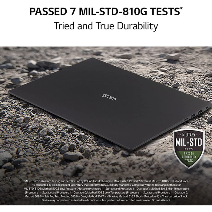 17” gram Laptop with Intel® Core™ i7 processor, MIL-STD 810G