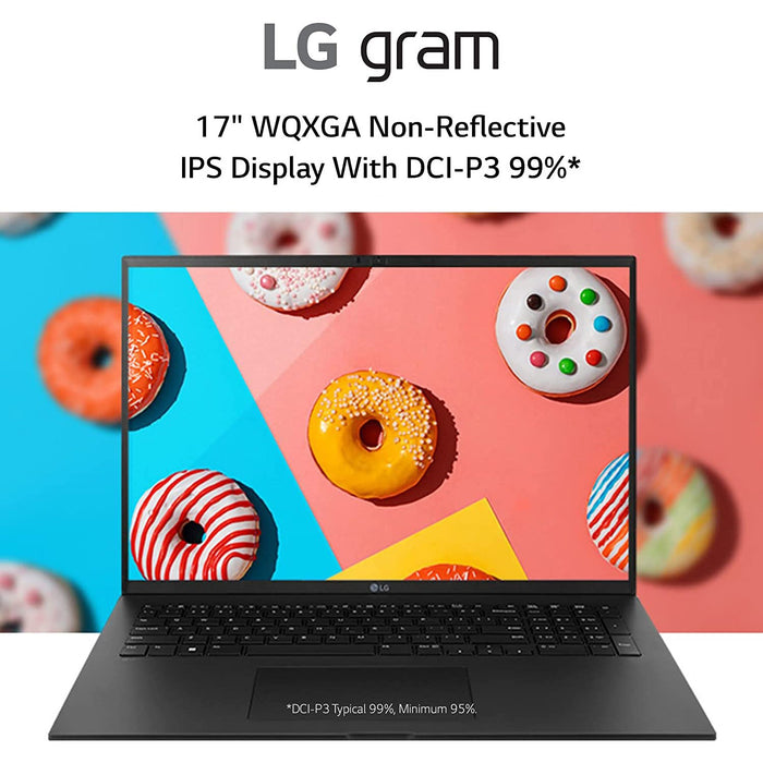 LG gram 17-inch Laptop, Intel i7-1260P, 16GB LPDDR5, 1TB SSD