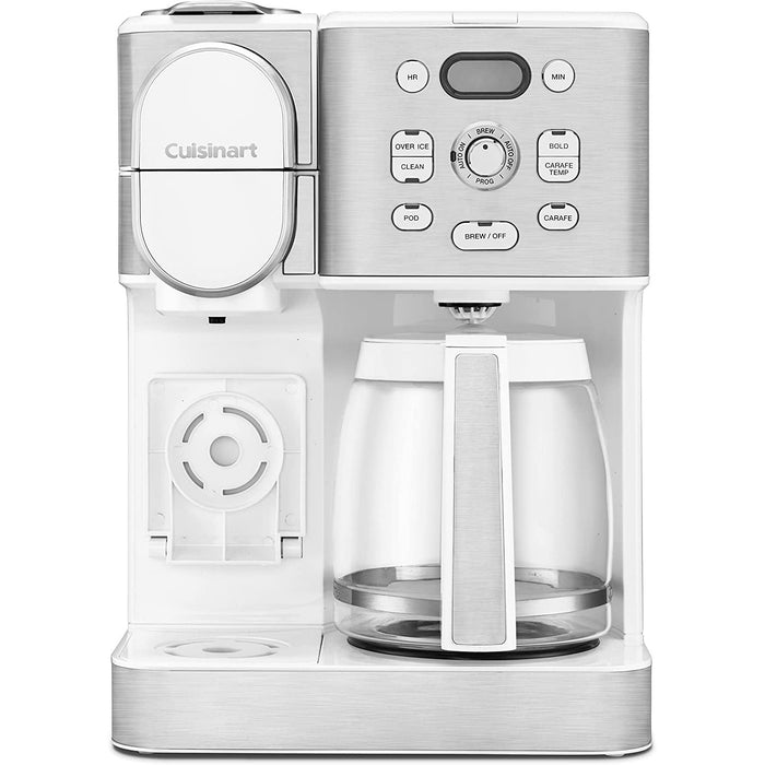 2-IN-1 Center Combo Brewer Coffee Maker, Black Stainless w/ Warranty Bundle