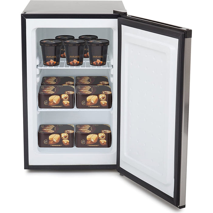Whynter 2.1 cu. ft. Energy Star Upright Freezer with Lock Stainless Steel, Black