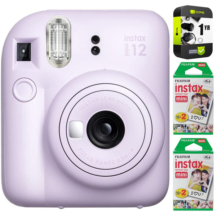 Fujifilm Instax Mini 12 Instant Camera + Instant Film + 1 Year Protection Pack