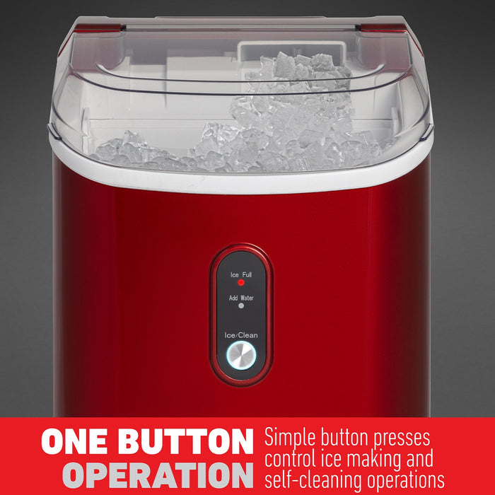 Portable Nugget Ice Maker Countertop 33lb/24H Chewable Ice Machine  Self-Cleaning