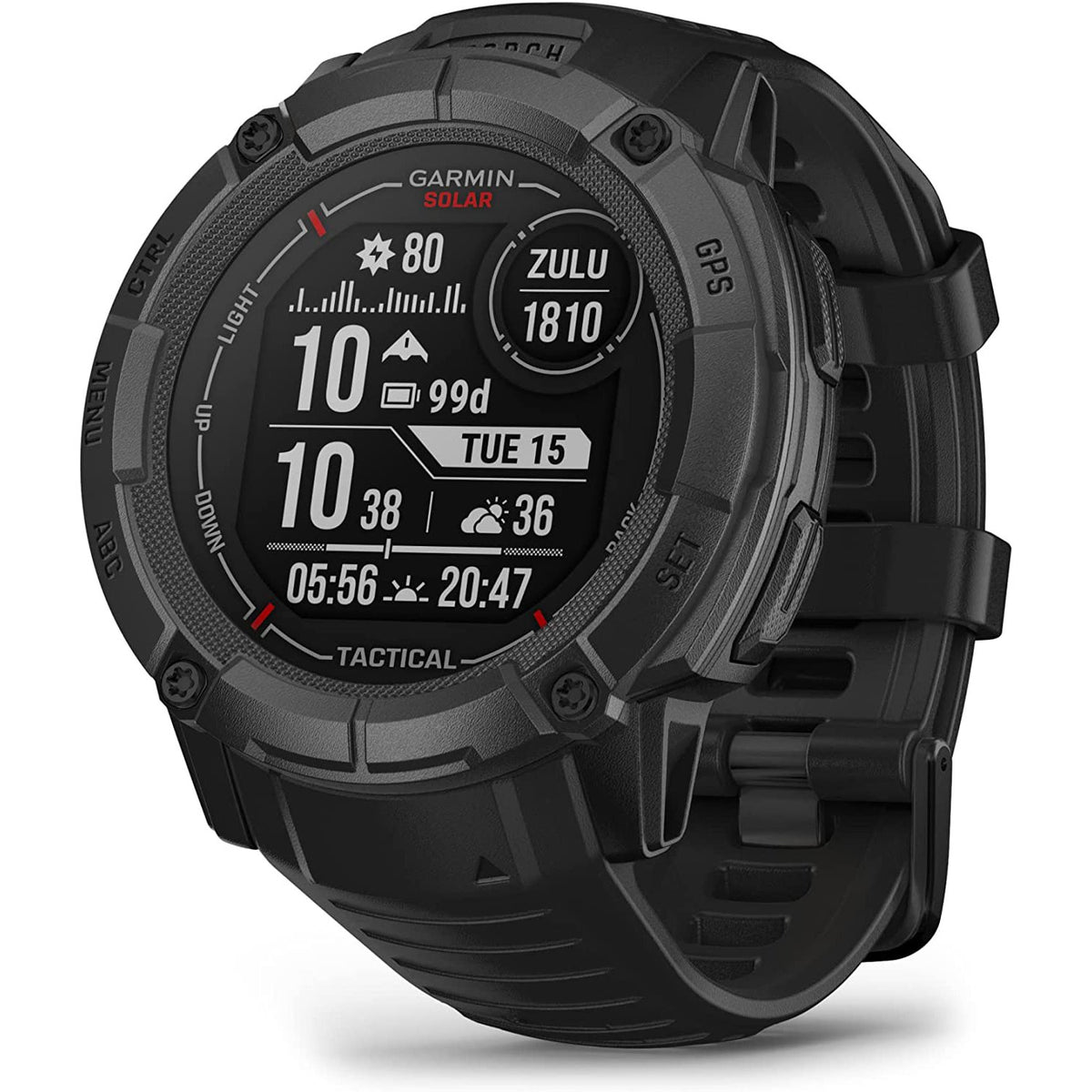 Garmin Instinct 2X Solar Rugged GPS Smartwatch, Tactical Edition 