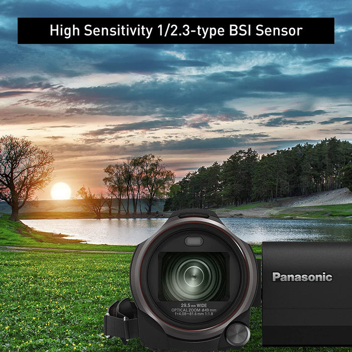 Panasonic HC-V785K Full HD Camcorder Video Camera Kit w/ 20X Optical Zoom + Deluxe Bundle