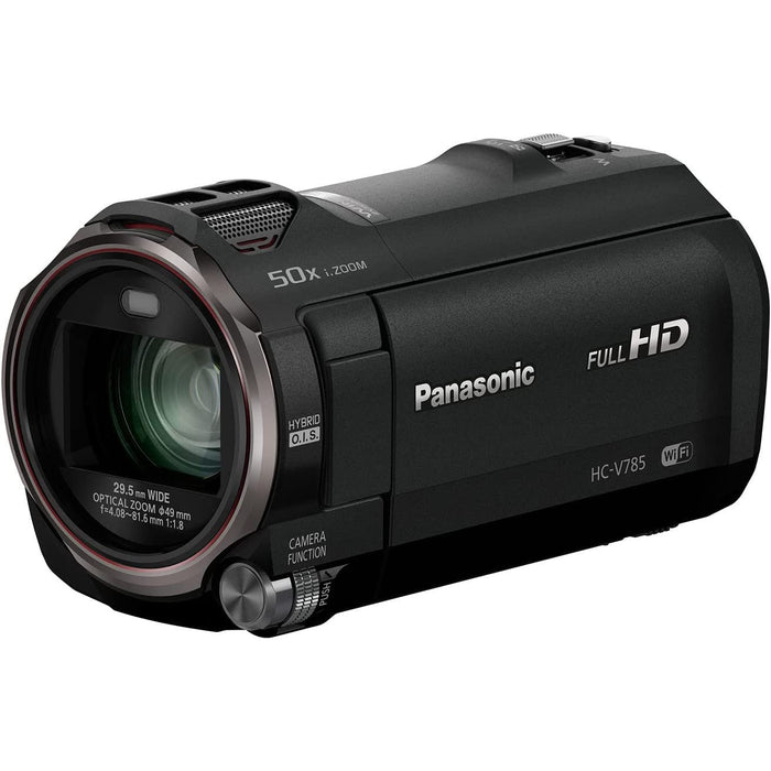 Panasonic HC-V785K Full HD Camcorder Video Camera Kit w/ 20X Optical Zoom + Deluxe Bundle