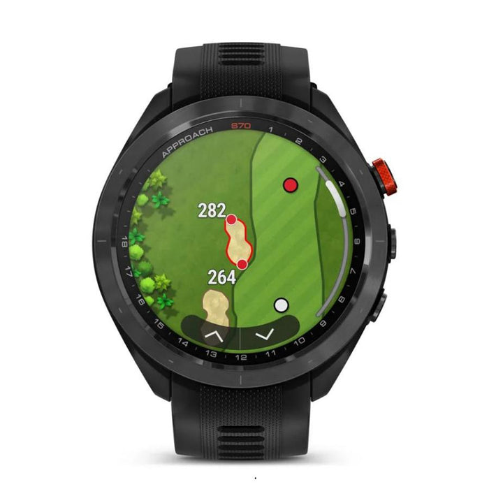 Garmin Approach S70 42 mm Premium GPS Golf Watch, Black Band (010