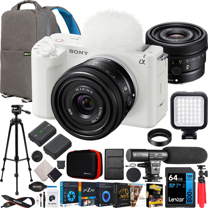  Sony ZV-E1 Full-Frame Interchangeable Lens Mirrorless Vlog  Camera with FE 28-60mm f/4-5.6 Lens, Black - Bundle with Shoulder Bag, 64GB  SD Card, Extra Battery : Electronics