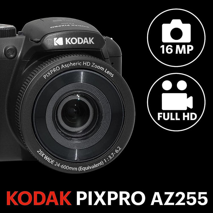 Kodak PIXPRO AZ255 Digital Camera (Black)
