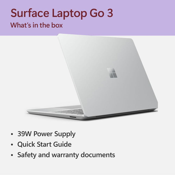 Microsoft Surface Laptop Go 3 - 12.4 Touch-Screen - Intel Core i5 with 8GB  Memory - 256GB SSD (Latest Model) - Platinum