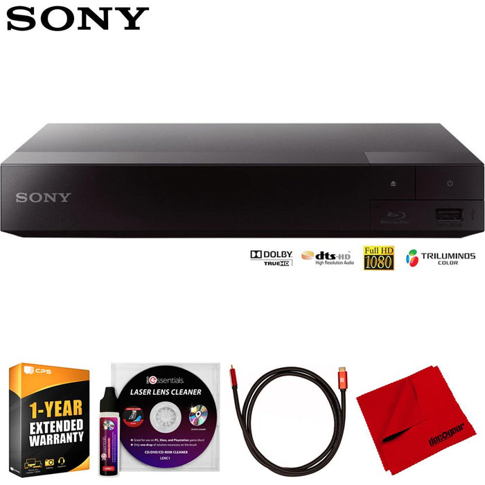 Sony BDP-S1700 w/ Beach Streaming Camera Disc Player Blu-ray — + Warranty Accessories