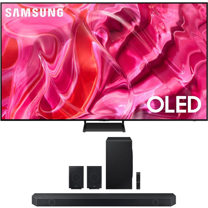 Samsung QN83S90CA 83 Inch 4K HDR OLED Smart TV (2023) w/ Soundbar & Rear Speakers