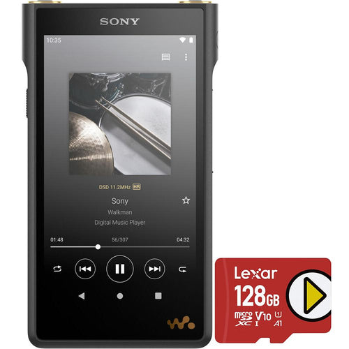 Sony Walkman High Resolution Digital Music Player Black with Lexar 128