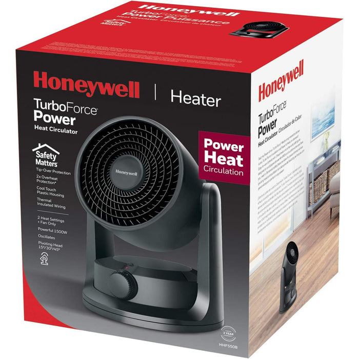 Honeywell TurboForce Heater Fan With Pivoting Head, Black — Beach Camera