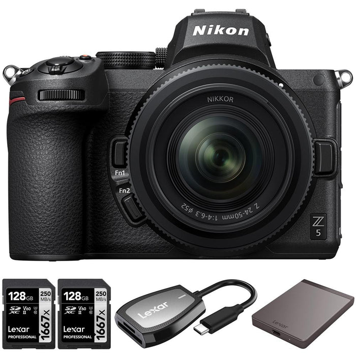 Nikon Z5 Mirrorless Camera + 24-50mm Lens + 1TB SSD + 2x 12GB Card + Card Reader