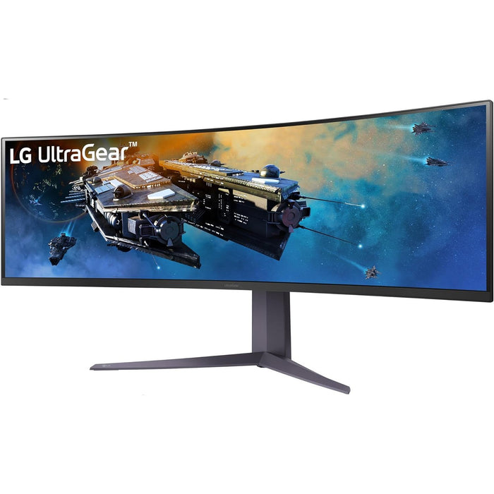 LG 45GR75DCB 45-inch Ultragear Curved Monitor, 3-Way Adjustable Stand - Refurbished