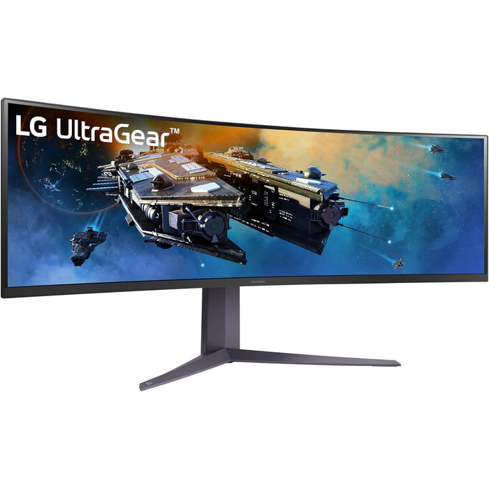 LG 45GR75DCB 45-inch Ultragear Curved Monitor, 3-Way Adjustable Stand - Refurbished