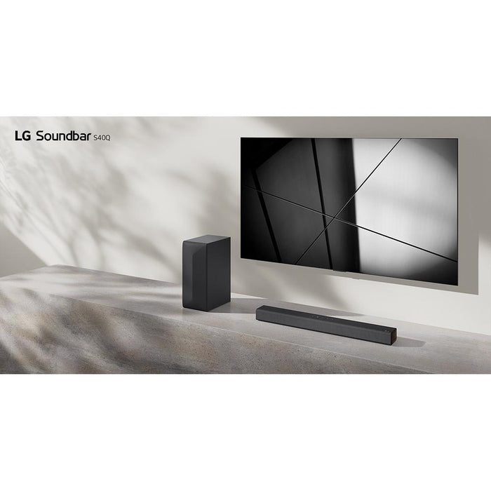 LG S40Q 2.1 Channel 300W Sound Bar and Wireless Subwoofer with Bluetooth - Open Box