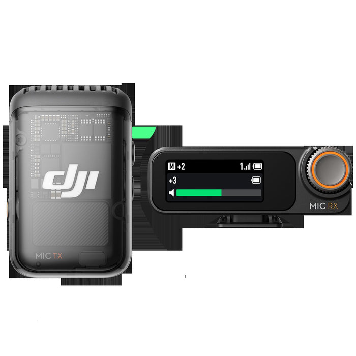  DJI Mic 2 (1 TX + 1 RX), Wireless Microphone with Intelligent  Noise Cancelling, 32-bit Float Internal Recording, Optimized Sound, 250m  (820 ft.) Range, Microphone for iPhone, Android, Camera, Vlogs : Electronics